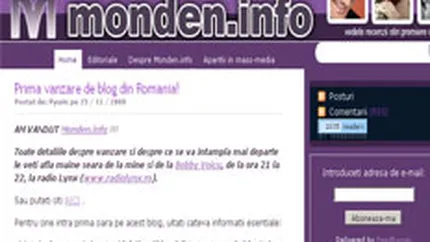 Bobby Voicu i-a vandut un blog monden lui Orlando Nicoara, pentru 30-50.000 euro