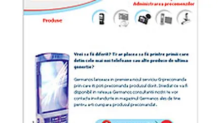 Germanos a lansat un serviciu online de precomanda
