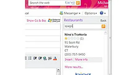 Rezultatele cautarilor Bing pot fi expediate prin Hotmail