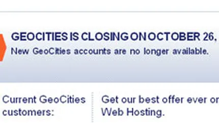 O greseala de 3,65 mld. $: Yahoo inchide GeoCities