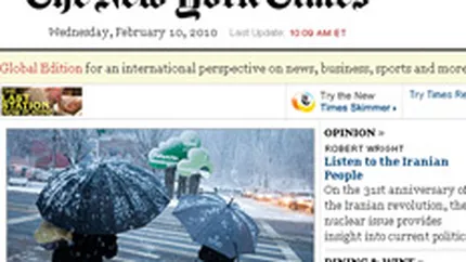 Profit triplu pentru New York Times in T4, pe fondul cresterii veniturilor din publicitatea online