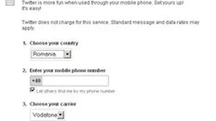 Vodafone Romania, primul operator local care activeaza functiile Twitter prin SMS