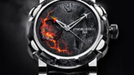 Vezi cum arata ceasul elvetian facut din cenusa si roca vulcanului islandez