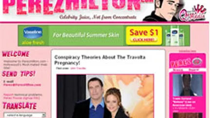 Perez Hilton a primit o oferta de 20 mil. dolari pentru a-si vinde blogul