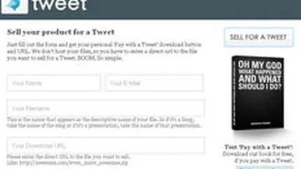 Vrei sa iti faci cunoscut produsul? \Vinde-l pentru un tweet\ - un nou sistem de marketing prin retelele sociale