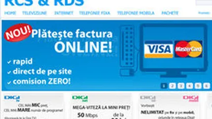 Clientii RCS & RDS isi pot plati facturile pe site-ul companiei