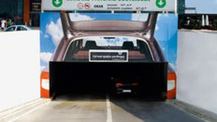 Skoda a transformat parcarea Baneasa Shopping City intr-un portbagaj