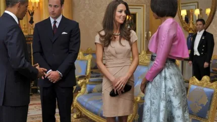 Rochia purtata de Kate Middleton la intalnirea cu Michelle Obama a fost fabricata in Romania