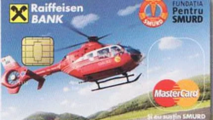 Raiffeisen Bank ofera SMURD 0,5% din tranzactiile facute la comercianti cu un card co-brand