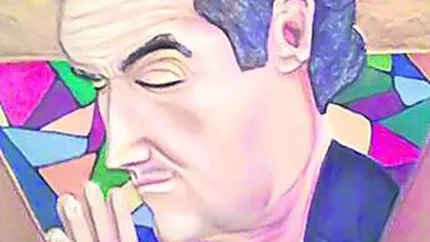 De ziua lui, Becali si-a cumparat tablou cu el insusi. Vezi cat a platit