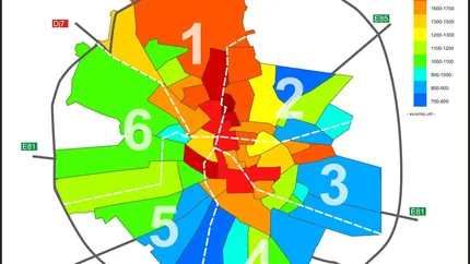 Harta preturilor la case si apartamente din Bucuresti