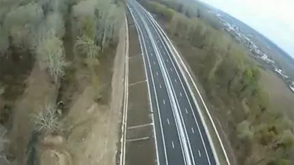 Cum se vede autostrada Bucuresti-Ploiesti din avion (Video)