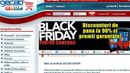 Black Friday: Gecadshop.ro estimeaza vanzari duble de licente software