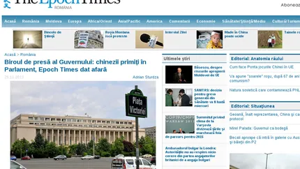 Jurnalistii de la Epoch Times, tinuti departe de Parlament in timpul delegatiei chineze