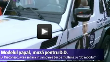 Inspirat de Vatican: Dan Diaconescu isi face campanie electorala cu DD-mobilul