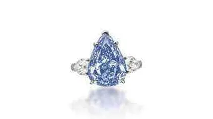 Cum arata cel mai mare diamant albastru din lume, in valoare de 25 mil. dolari