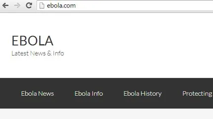Numele de domeniu de internet Ebola.com, vandut cu peste 200.000 $
