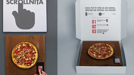 Scrollnița, gadget-ul care păstrează pizza caldă atunci când dai scroll