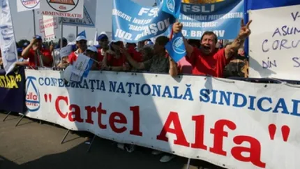 Caravane anti-sărăcie: Protest al sindicaliștilor Cartel Alfa. Se cere demisia ministrului Energiei