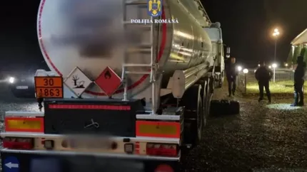 Un șofer de TIR din Prahova a fost prins când fura 100 de litri de kerosen! Cum plănuia bărbatul să folosească carburantul de avion?