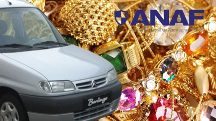 Mașini, aur și pietre prețioase confiscate, scoase la licitație de ANAF. Un Mercedes pornește de la 772 de euro iar o Skoda Octavia de la 1500 euro