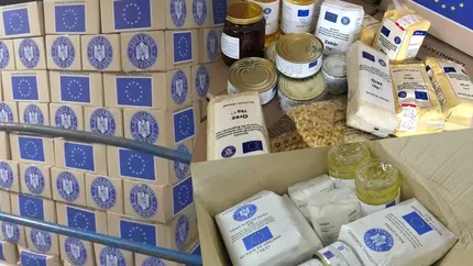 Primele pachete cu 24 kg cu alimente de la UE au fost distribuite în România. Ce conţin şi cine le va primi