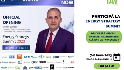 Vino la Energy Strategy Summit și descoperă viitorul energiei regenerabile alături de TAW Energy!