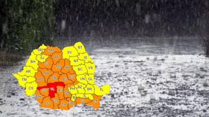 ANM emite avertizare COD RUȘU de ploi torențiale și vijelii. Cinci regiuni ale țării vor fi devastate de vremea severă