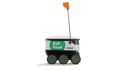 Bolt va livra alimente cu o flotă de roboţi care se conduc singuri. Anunțul companiei: Un serviciu inteligent şi foarte iubit
