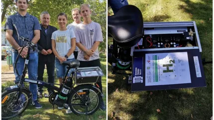 Trei studenți din Timișoara au creat bicicleta viitorului, pe hidrogen: Butelia este rezistentă şi la căzături. Costă în jur de 10.000 de euro