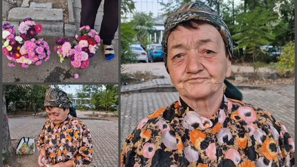 EXCLUSIV. Bunica Alexandra vinde flori la metroul din Pipera, la 74 de ani, pentru a putea trăi de pe o zi pe alta! „Jumătate din pensie o dau pe facturi, cealaltă abia îmi ajunge de medicamente și mâncare”