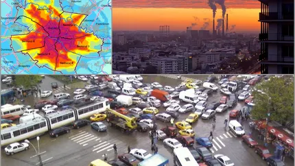 Bucureștenii respiră cel mai toxic aer din Europa. Peste 1,2 milioane de mașini din trafic sunt responsabile de 60% din noxe. Medicii avertizează cu privire la riscuri mari de îmbolnăvire