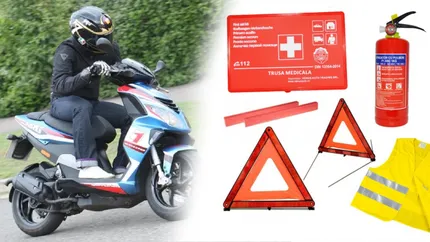 Codul Rutier 2024. Motocicliștii ar putea scăpa de obligația de a avea trusă medicală, triunghi reflectorizant și extinctor