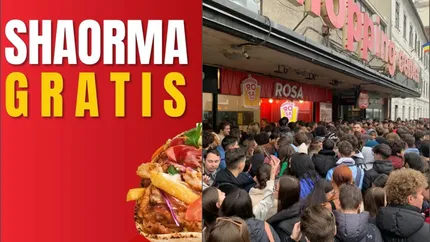 Shaorma gratis a făcut ravagii în Cluj. Isteria de Black Friday a provocat sute de oameni să aștepte la coadă în fața unui fast-food