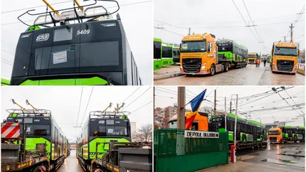 Primele 7 troleibuze noi cumpărate de la Solaris au ajuns în București. Prima linie pe care vor circula este linia 61 din sectorul 6