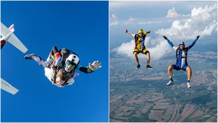 Cât trebuie să plătească românii amatori de senzații tari pentru un salt cu parașuta? Condițiile pe care trebuie să le îndeplinească acești temerari