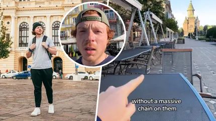 Un turist american a fost uimit de un oraș din țara noastră: „Lasă scaunele și mesele afară și nu le fură nimeni. Cred că e timpul să venim în România”