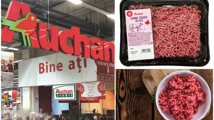 Alertă alimentară în magazinele Auchan! Carnea tocată, pericol pentru sănătatea clienților