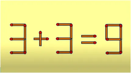 Test IQ cu chibrituri. Mutați un singur băț pentru a corecta 3 + 3 = 9