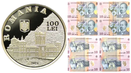 BNR lansează o monedă din aur, la 80 de ani de la Debarcarea din Normandia, și o coală specială cu patru bancnote. Prețul monedei este de circa 1.000 de euro!