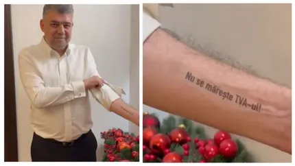 Marcel Ciolacu și-a tatuat mesajul Nu se mărește TVA-ul. Clipul a devenit viral pe Tik Tok. Zis și făcut