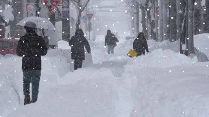 Dezastru alb în Japonia! Ninsoarea paralizează orașe și face victime