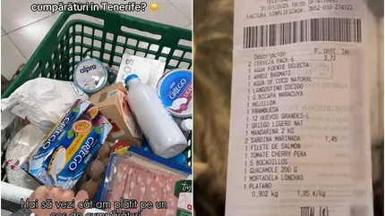 Ce a cumpărat o turistă româncă de 60 de euro într-un supermarket din Tenerife. Cum i s-au părut preţurile, comparativ cu România