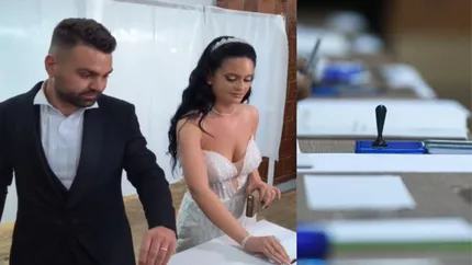 Doi tineri proaspăt căsătoriți au votat imediat după nuntă: Ne dorim să schimbăm viitorul copiilor noștri