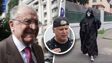 Marian Ceaușescu, SURPRIZĂ pentru Ion Iliescu. Protestatarul a apărut deghizat în Moartea cu coasa în fața spitalului în care fostul șef de stat este internat: „Nu ești de cuvânt, Ilici! Nu mai vin după tine”