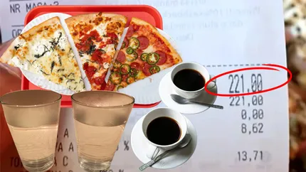 De necrezut! 221 lei pe două ape, două cafele și trei felii de pizza în Aeroportul Otopeni. Comercianții au întrecut măsura