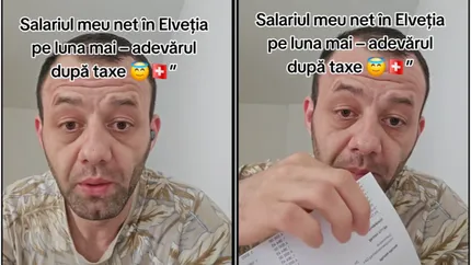 Cât câştigă un muncitor român în Elveţia, după ce îşi achită taxele de aproape 1.200 CHF. A pus postat fluturaşul pe net