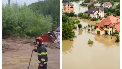 COD ROȘU de inundații în România. Puhoaiele au făcut prăpăd în mai multe județe din țară