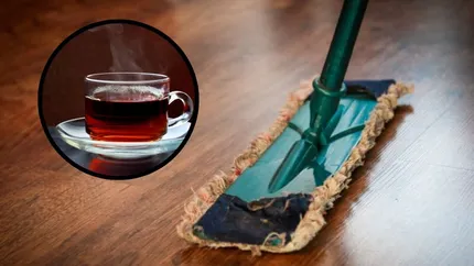 Ceaiul care transformă podelele din lemn. Trucul din bucătărie care te ajută să cureți impecabil, fără chimicale