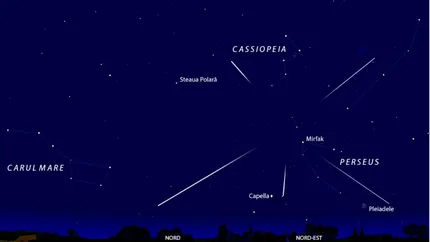 Perseide 2025. Fenomenul astronomic atinge apogeul în această noapte. Din ce zone se pot observa